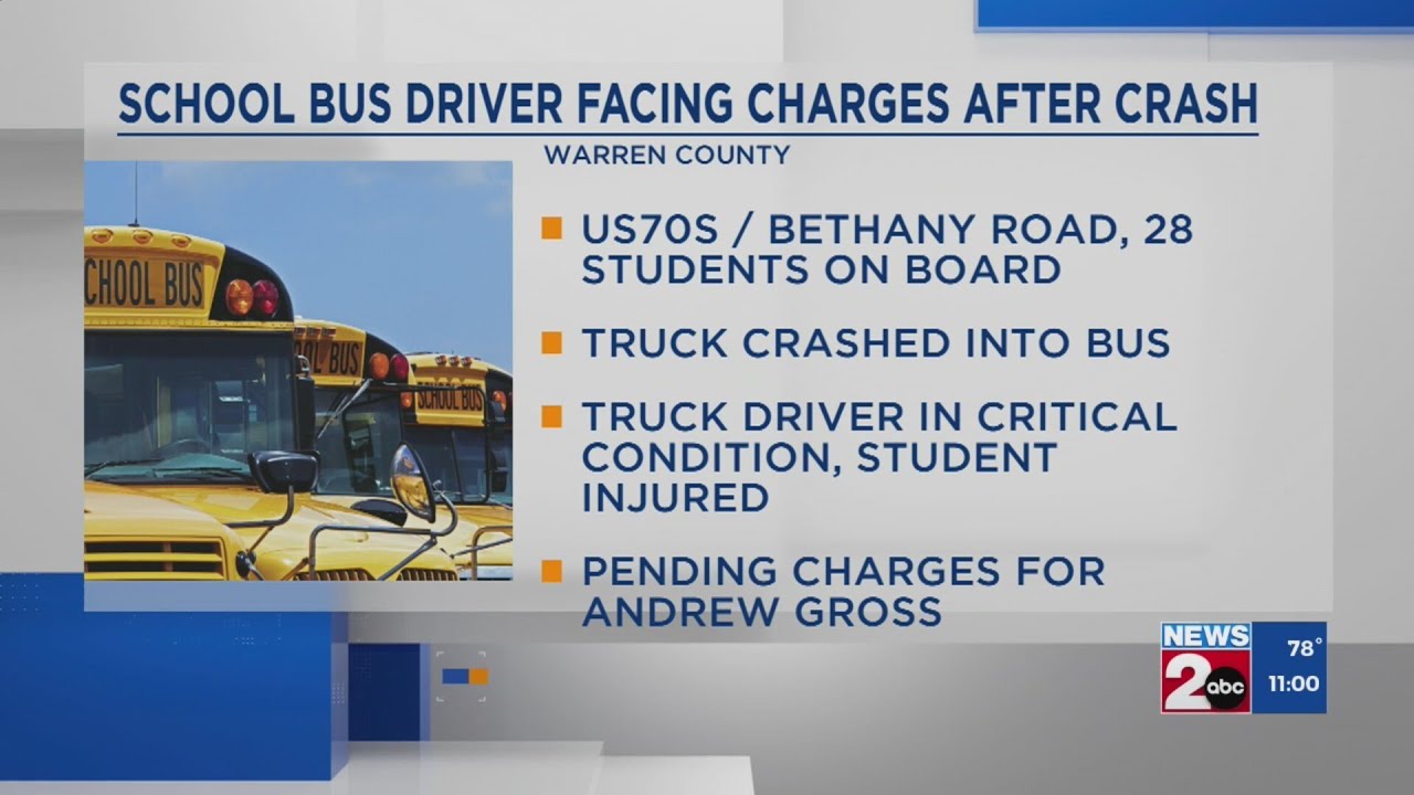 School bus driver facing charges after Warren County crash - YouTube