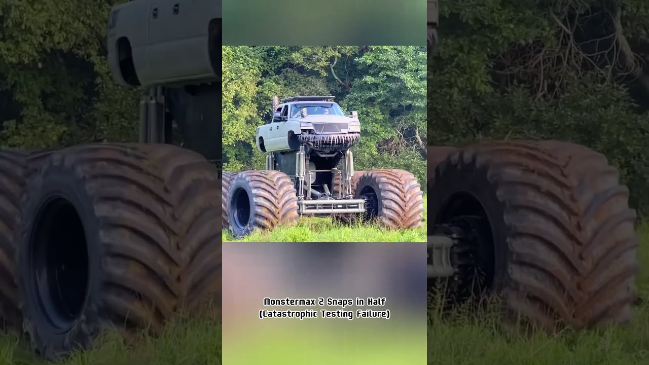 Monstermax 2 Snaps In Half A Catastrophic Testing Failure Of An Extreme Vehicle