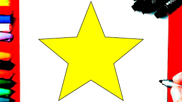 Como desenhar uma estrela de 5 pontas fácil?