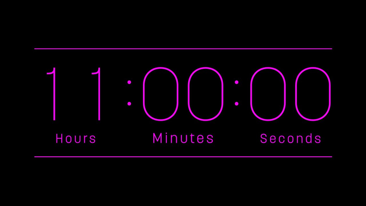 SILENT - 11 Hour Countdown Timer with Chapters - Badge - Pink - YouTube