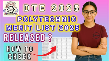 dte maharashtra polytechnic merit list 2025 | how to check dte maharasha merit list 2025