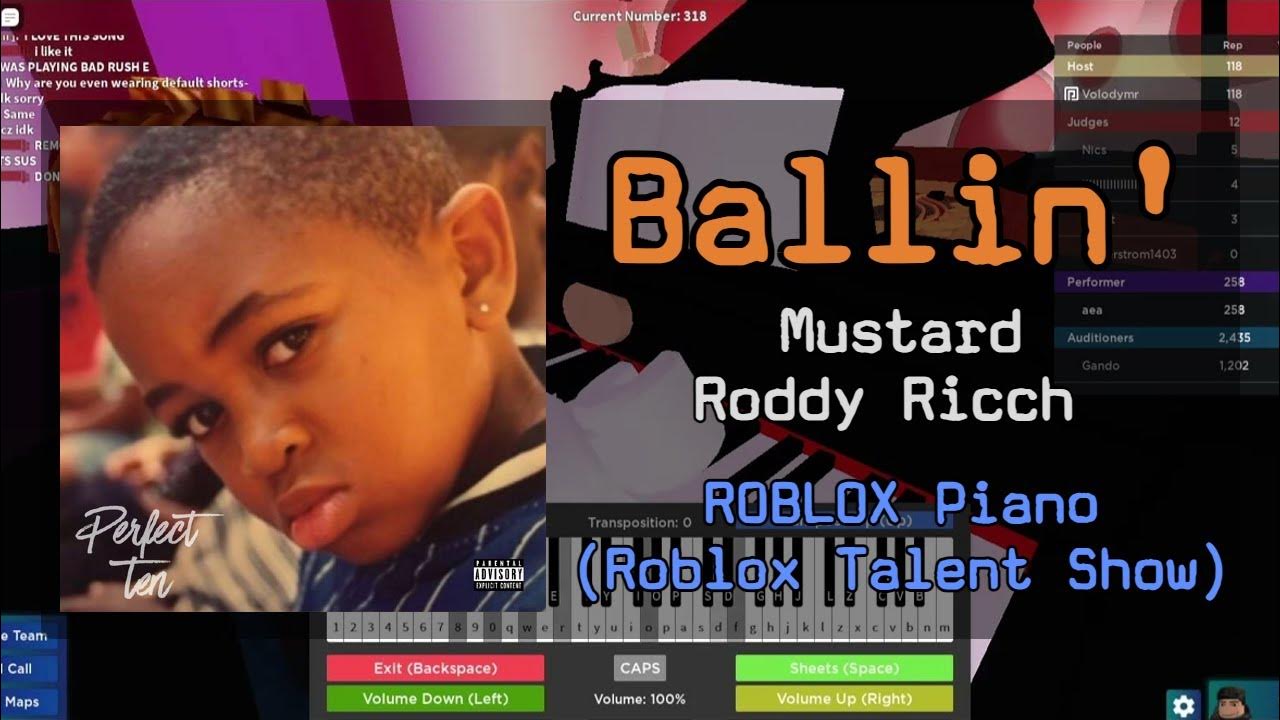 Mustard Ballin’ ft. Roddy Ricch Roblox Got Talent (Piano Cover
