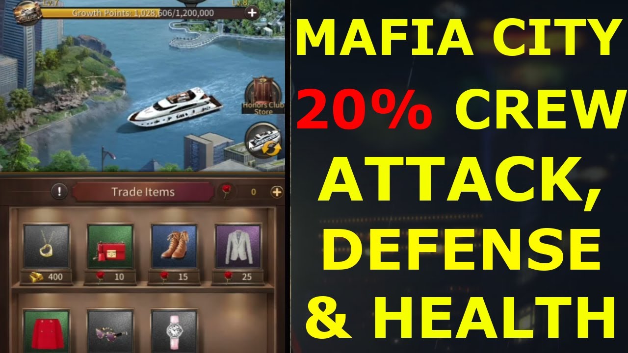 Get 20% more Crew Attack, Defense and Health