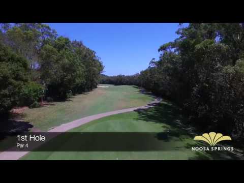 Noosa Springs 1st Hole Flyover