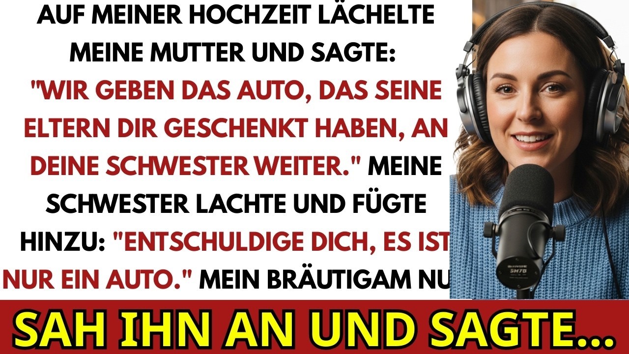 „Ihr beide schafft das mit einem“, sagte meine Mutter lächelnd, als sie mir das Autopapier mit beiden Händen überreichte. Ich stand da im Brautkleid, und plötzlich wusste ich, dass das kein...