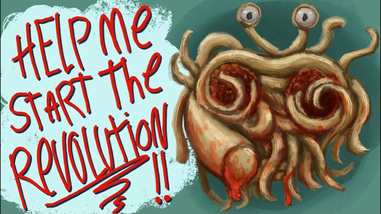 All hail the Flying Spaghetti Monster