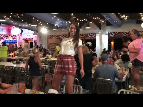 Danielle at the #hangout in #gulfshores dancing in the table