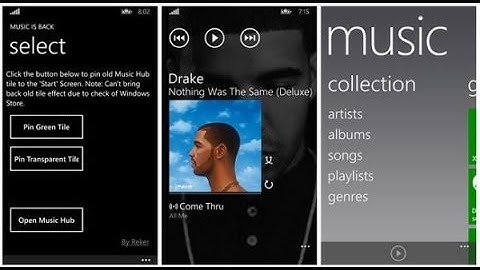 How to get back Old Music HUB on Windows Phone 8.1