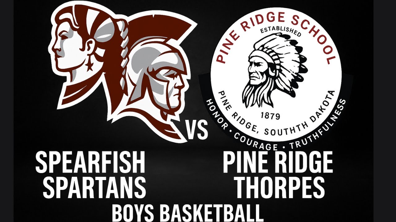 Spearfish Spartans Varsity Boys Basketball vs. Pine Ridge Thorpes Varsity Basketball