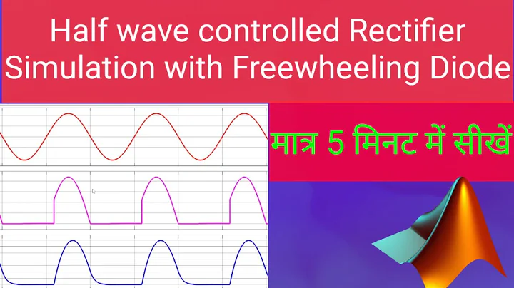 Half wave controlled rectifier MATLAB Simulink with Freewheeling Diode