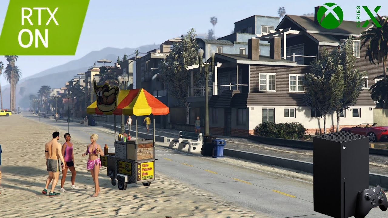 GTA V Next Gen Ray Tracing Gameplay Xbox Series X - RT Performance Mode