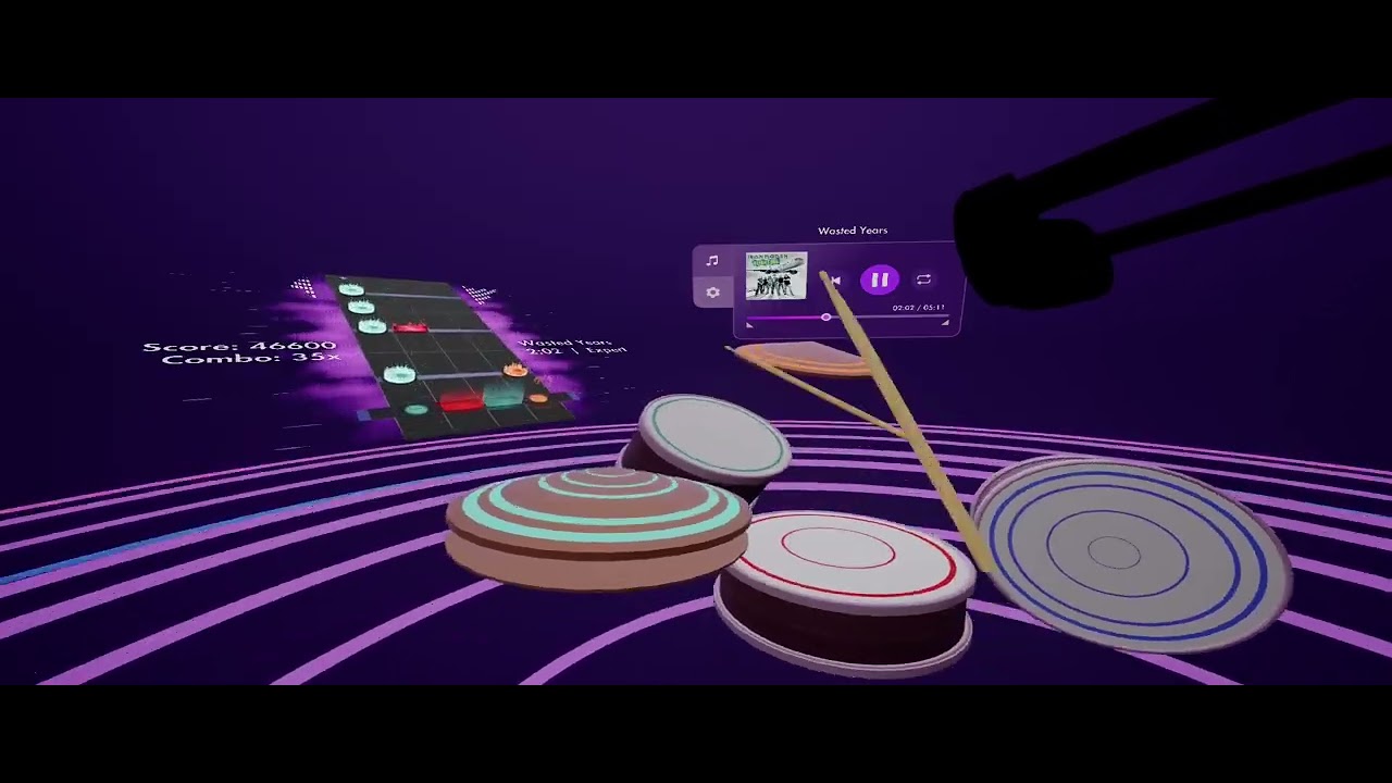 Iron Maiden's entire career, Wasted Years by Iron Maiden on Paradiddle