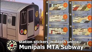 Munipals MTA Subway Station Stickers In-depth Unbox