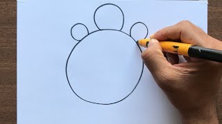 How to Draw a Turtle from letter O