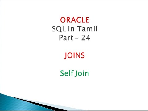 24 Self Join - Joins - Oracle SQL