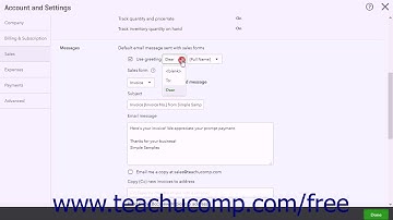 QuickBooks Online Plus 2017 Tutorial Customizing Sales Settings Intuit Training