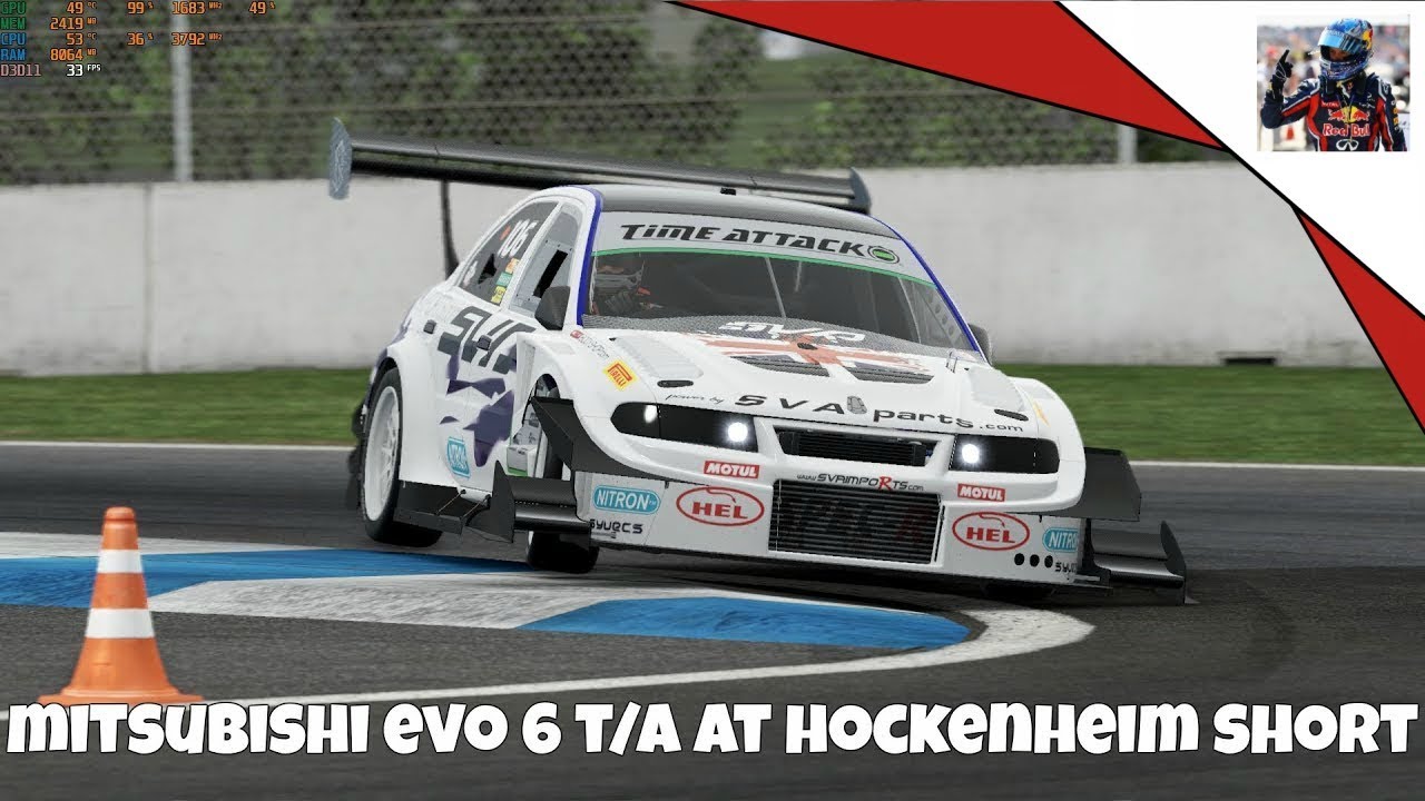 Project Cars 2 Mitsubishi Evo 6 Time Attack At Hockenheim Short Youtube