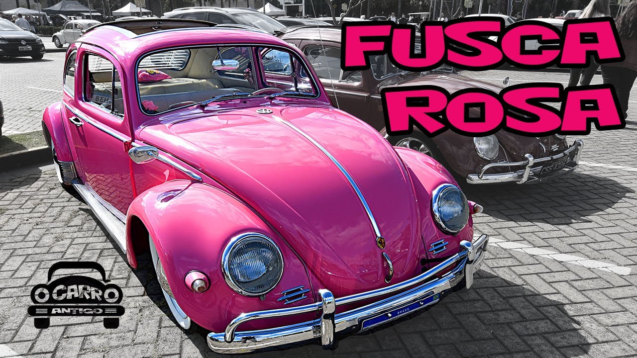 FUSCA COR ROSA,  ESSE FICOU MUITO BONITO,  E VOCE?  TERIA UM FUSCA COR DE ROSA? QUANTO CUSTA PINTAR?