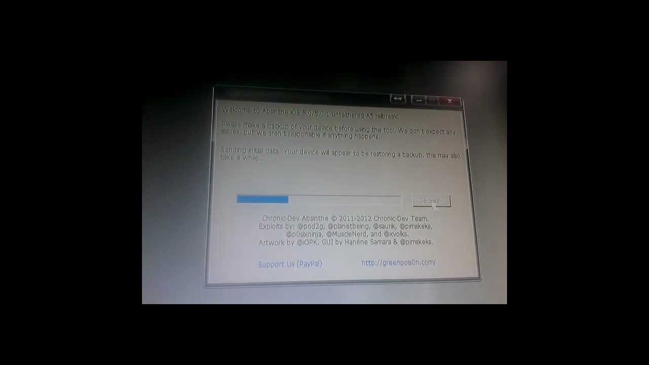 Absinthe jailbreak iOS 5.0.1 iPad 2 y iPhone 4S YouTube