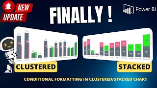 conditional formatting for stacked/clustered column chart in power bi | new power bi feature