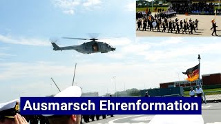 Ausmarsch Ehrenformation - Fregatte &quot;Rheinland-Pfalz&quot; Marinemusikkorps Wachbataillon NH90 Frei- weg!