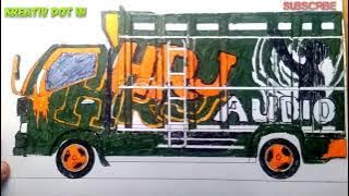 woww menggambar HRJ Audio ....truk oleng !!truk sound system !!karnaval sound