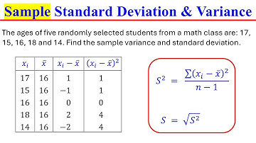 Standard Deviation and Variance of a Sample│Statistics