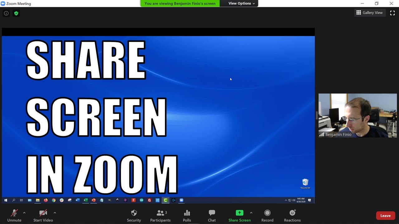 how to share screen on zoom presenter view