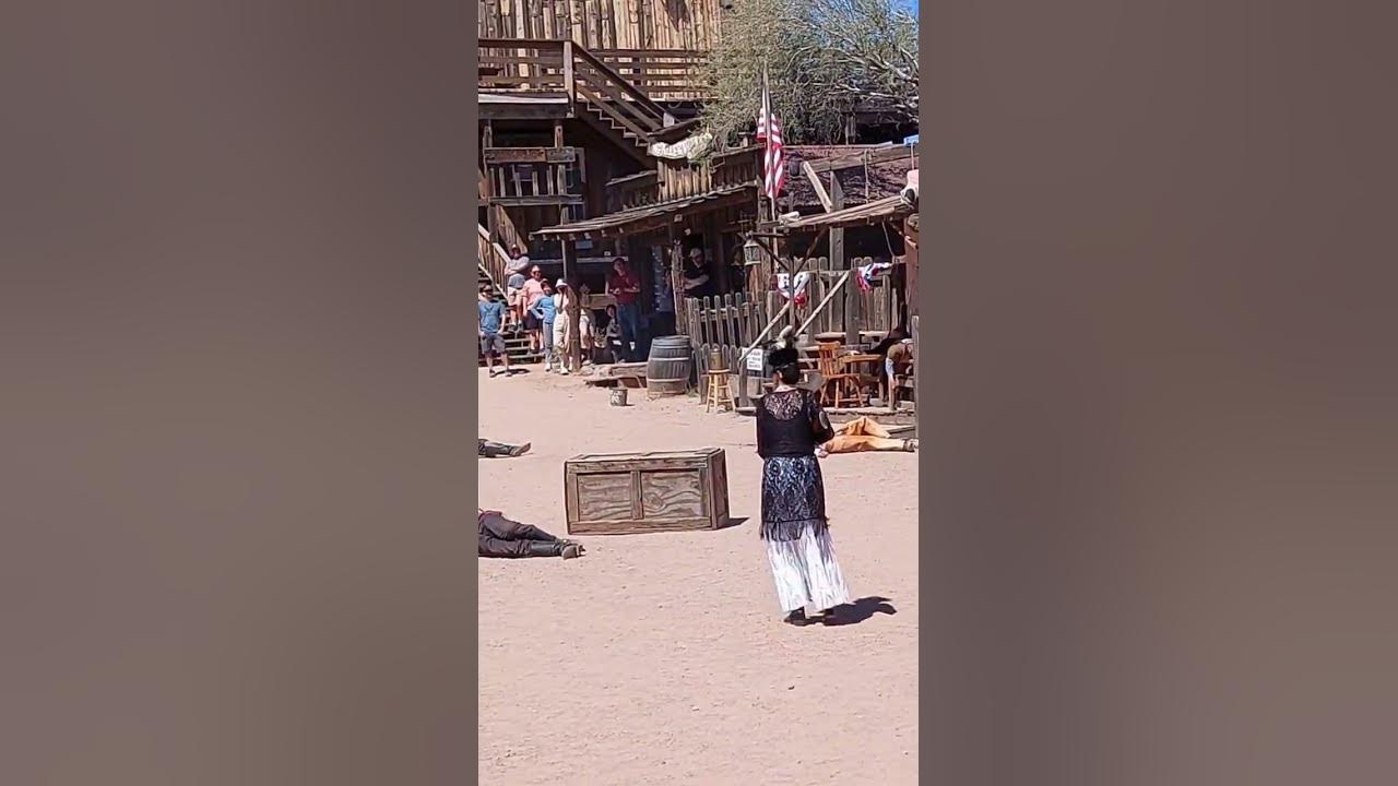 Old West Shootout Reenactment. arizona ghosttown cowboys YouTube