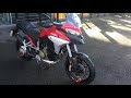 Multistrada V4S Full with Akrapovic exhaust. Walkaround with engine sound.