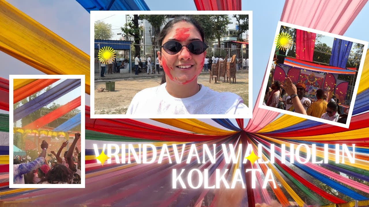We Celebrated VRINDAVAN WALI HOLI in Kolkata! 🌸 | Salt Lake Holi Vlog
