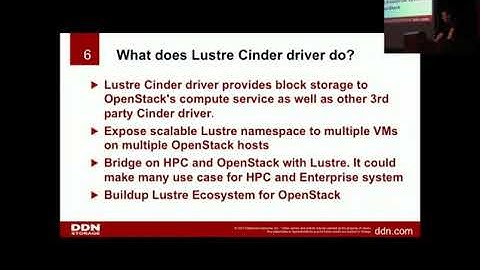 LUG 2017: OpenStack Cinder drive for Lustre
