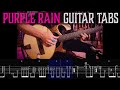 "PURPLE RAIN" Guitar with TABS • Fingerstyle Prince Cover by Justin Johnson