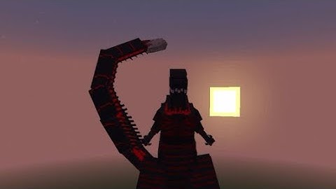 Checking out the shin Godzilla mod in Minecraft!!!!