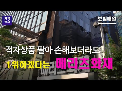 자막뉴스 적자상품 팔아 손해보더라도 1위 하겠다는 메리츠화재 