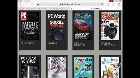 How to access online magazines.