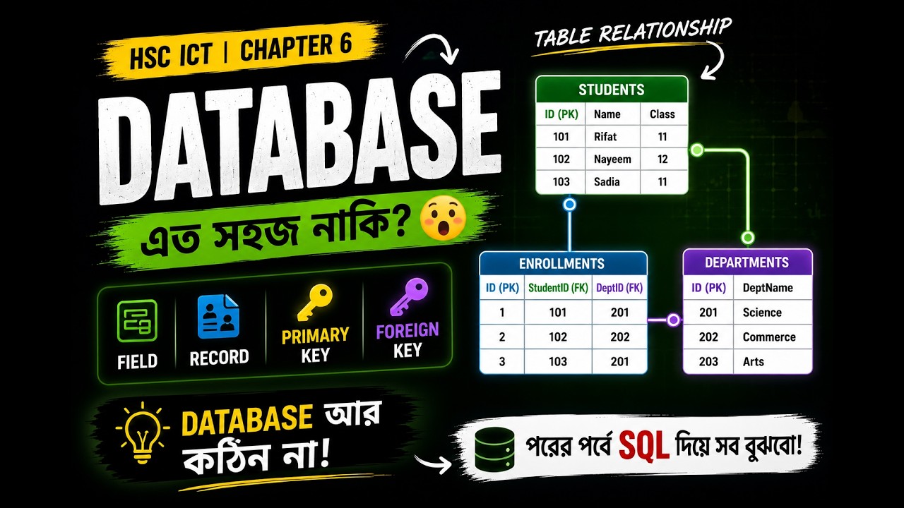 Database বুঝতে এতদিন এত কষ্ট কেন? 😳 | HSC ICT Chapter 6 - YouTube