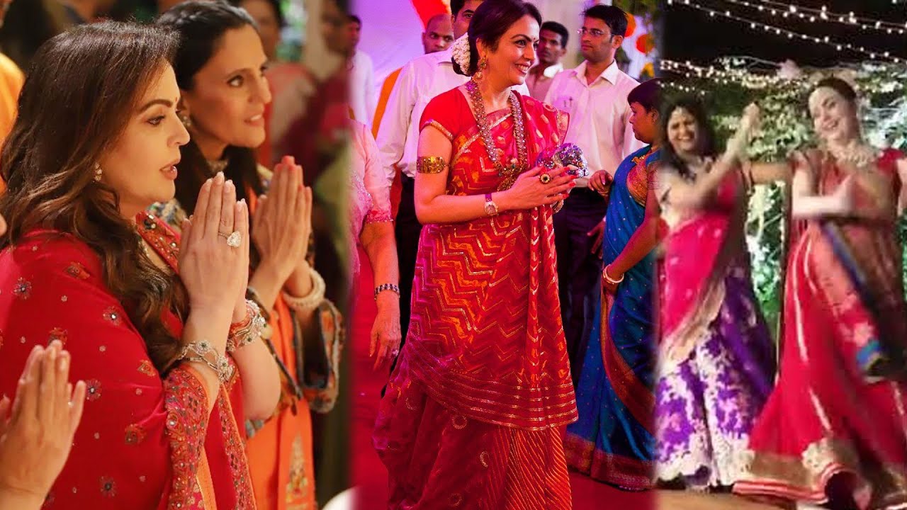 Ambani Family's Traditional Garba Raas | Nita Ambani, Isha, Shloka, Radhika Merchant