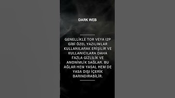 Dark Web Nedir? – Efsaneler ve Gerçekler.  #darkweb #deepweb  #SiberGüvenlik  #bilgiteknolojileri