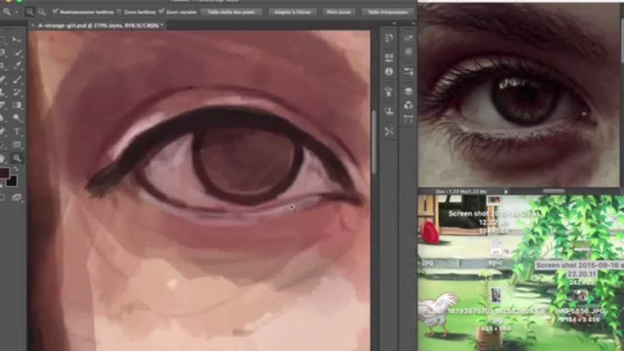 [Digital painting in Photoshop] Eye drawing [Step-by-step] part 1