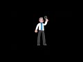 3D Cartoon Physicist Character Turntable | Enthusiastic Scientist with Magnifier
