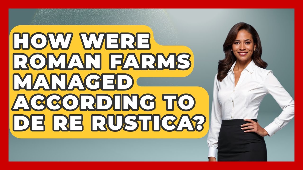 How Were Roman Farms Managed According To De Re Rustica? - All About Rome