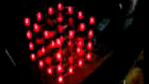 4x4x4 red LED cube - All effects