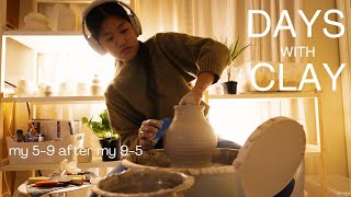 Pottery Studio Vlog | Week of Ceramics After my 95 | Pottery at Home