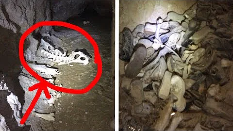 KIDS SHOES AND BONES FOUND IN ABANDONED MINE!!! Mc...