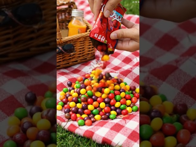 pouring lot's of colourful rainbow candy sweet ASMR video compilations #smallyoutuber