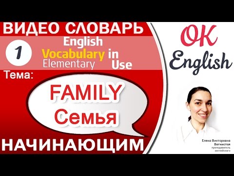 Тема 1 Family - семья. 📕Английский словарь для начинающих. English vocabulary beginners