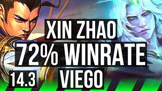 XIN ZHAO vs VIEGO (JNG) | 72% winrate, 11/3/5, Dominating, Rank 12 Xin | NA Challenger | 14.3