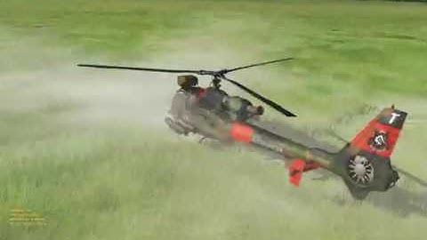 DCS World - Gazelle - Autorotation landing