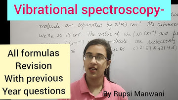 Molecular spectroscopy- questions of vibrational spectra(part-3) #8